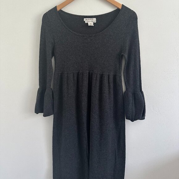 MSSP Babydoll Gray Sweater Dress - XS with Bell Sleeves - Picture 3 of 3
